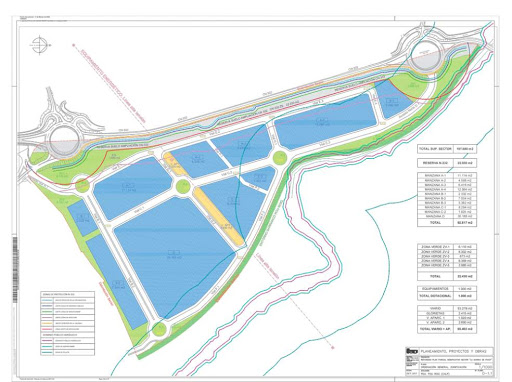 Plano del futuro Parque Industrial de Calp.