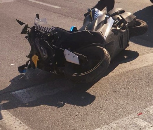 El accidente de la moto tuvo lugar hace 2 años y medio aproximadamente, desde entonces continúa en el taller.