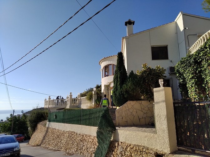 Chalet en Calpe donde los cabecillas dirigían sus actividades ilícitas.