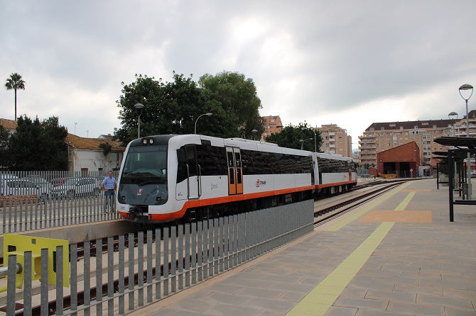 Imagen del Tram en la estación de Dénia
