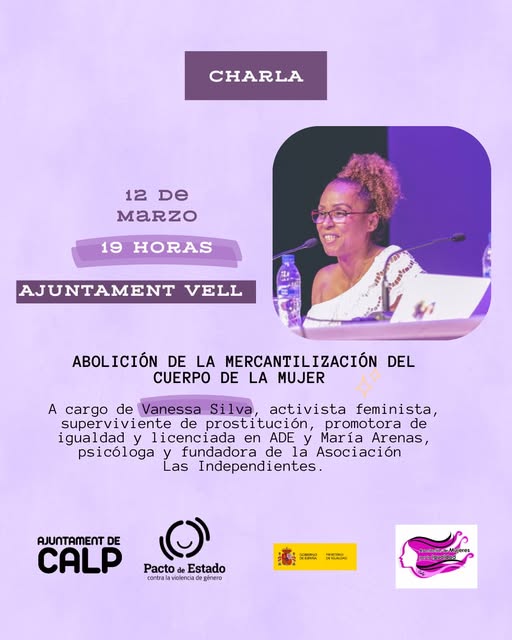 Calp acoge el 12 de marzo una charla sobre la abolición de la mercantilización del cuerpo de la mujer
