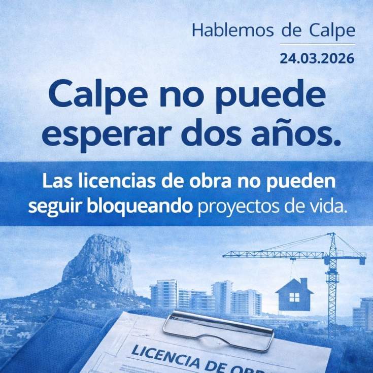 Calpe no puede esperar dos años.