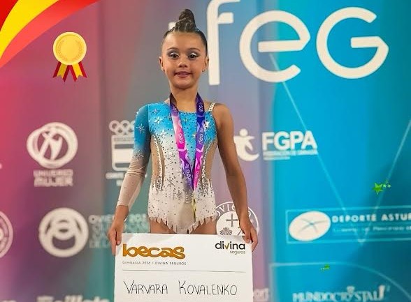 Varvara Kovalenko, del Club Gimnasia Rítmica Calpe, se proclama campeona de España benjamín