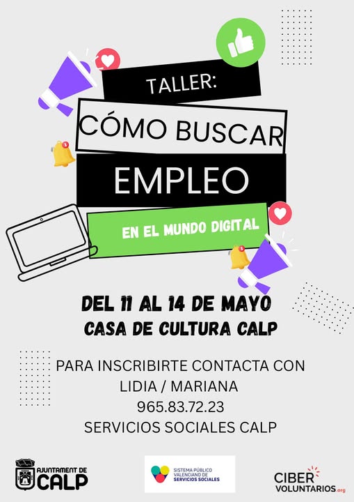 Calp organiza un taller práctico para aprender a buscar empleo en el entorno digital