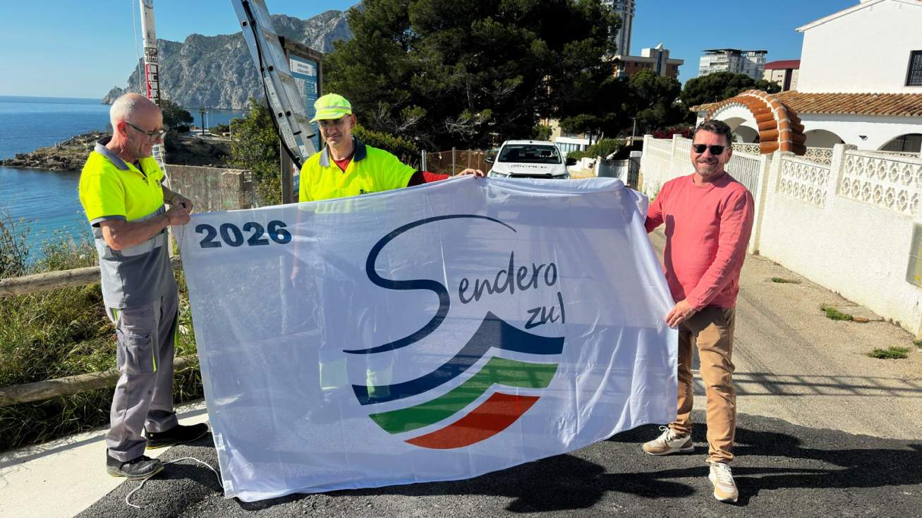 La senda Voramar–Calalga de Calp ya luce la bandera Sendero Azul 2026