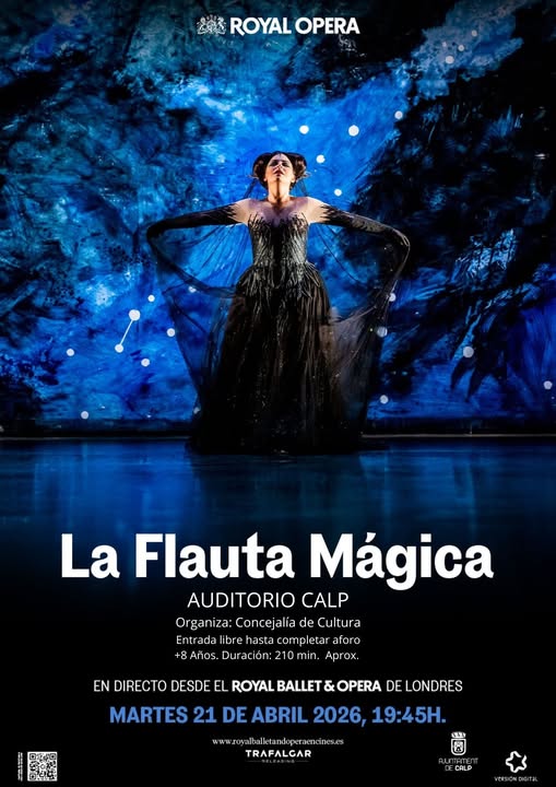 Calp ofrece mañana la retransmisión en directo de “La flauta mágica” desde la Royal Opera de Londres