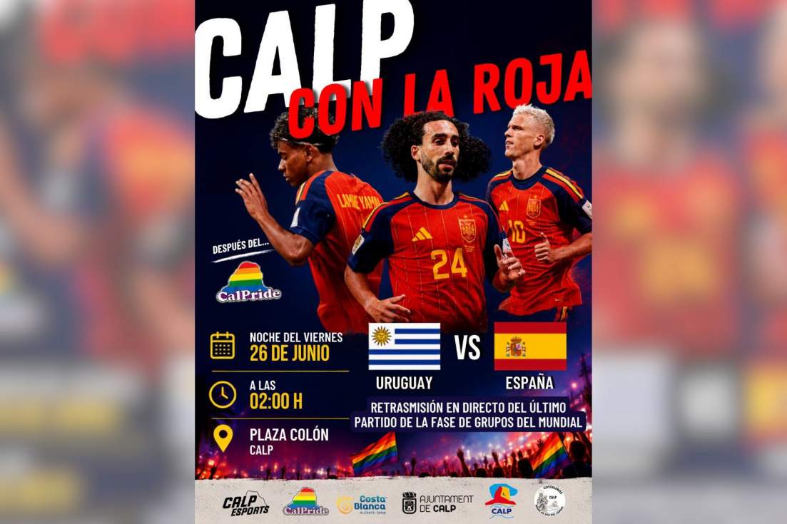 Calp instalará una pantalla gigante en la Plaza Colón para seguir el España-Uruguay