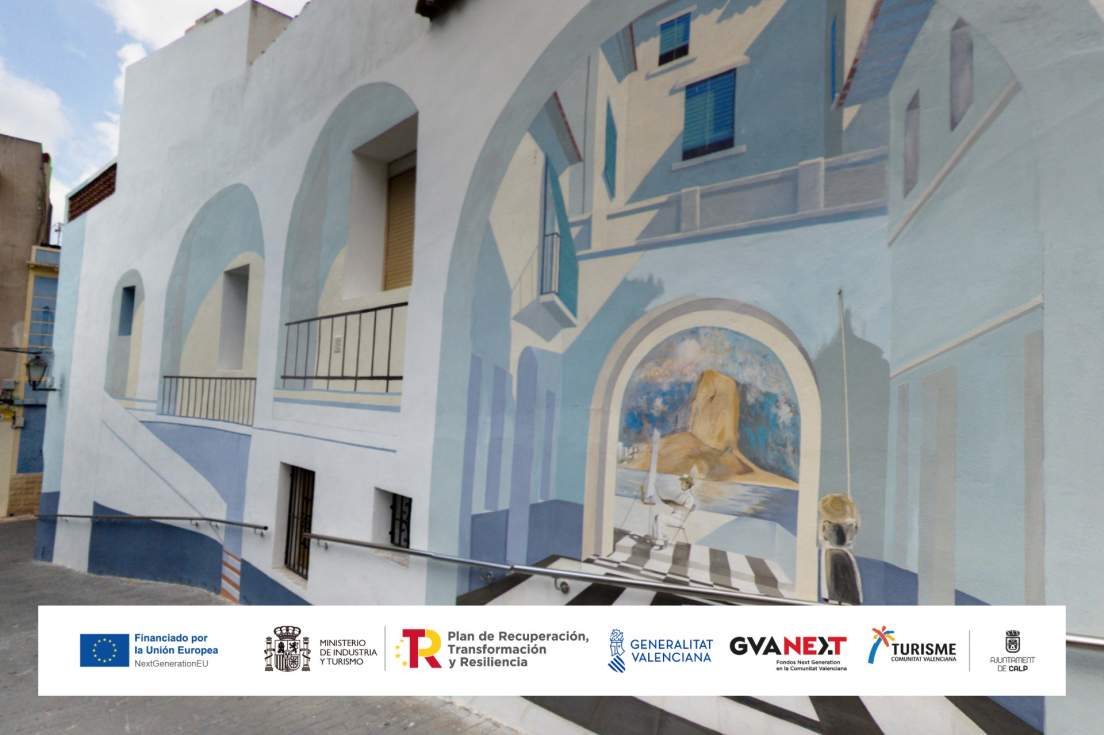 Mural casco antiguo Calp visitas virtuales