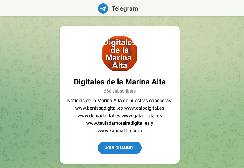 Suscríbete al canal de Telegram de Calpdigital.es