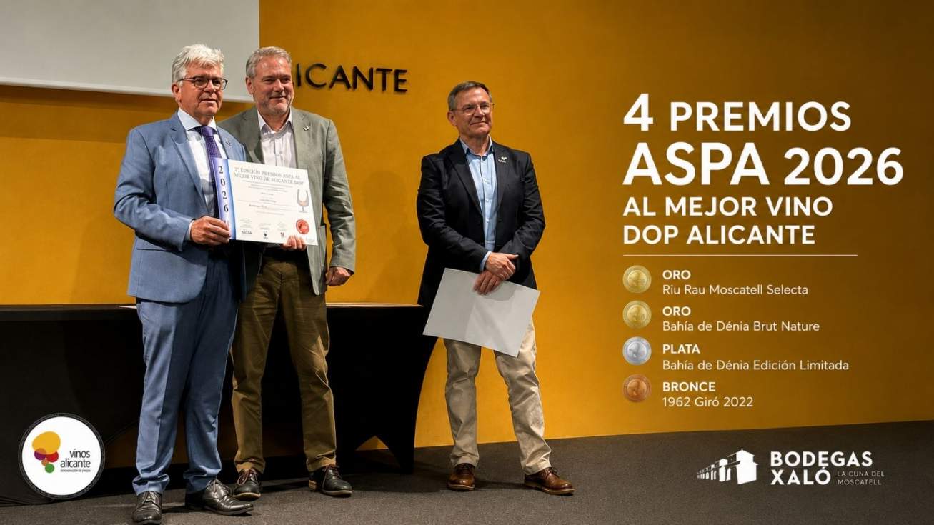 Bodegas Xaló firma un año histórico con nuevos premios nacionales para sus vinos y vermuts