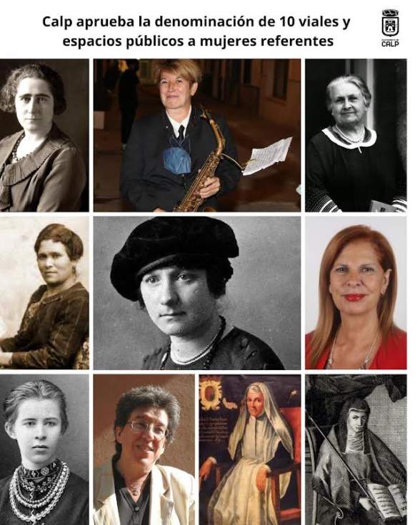 Calp da nombre de diez espacios públicos a mujeres referentes de la cultura, la educación, la política y el activismo