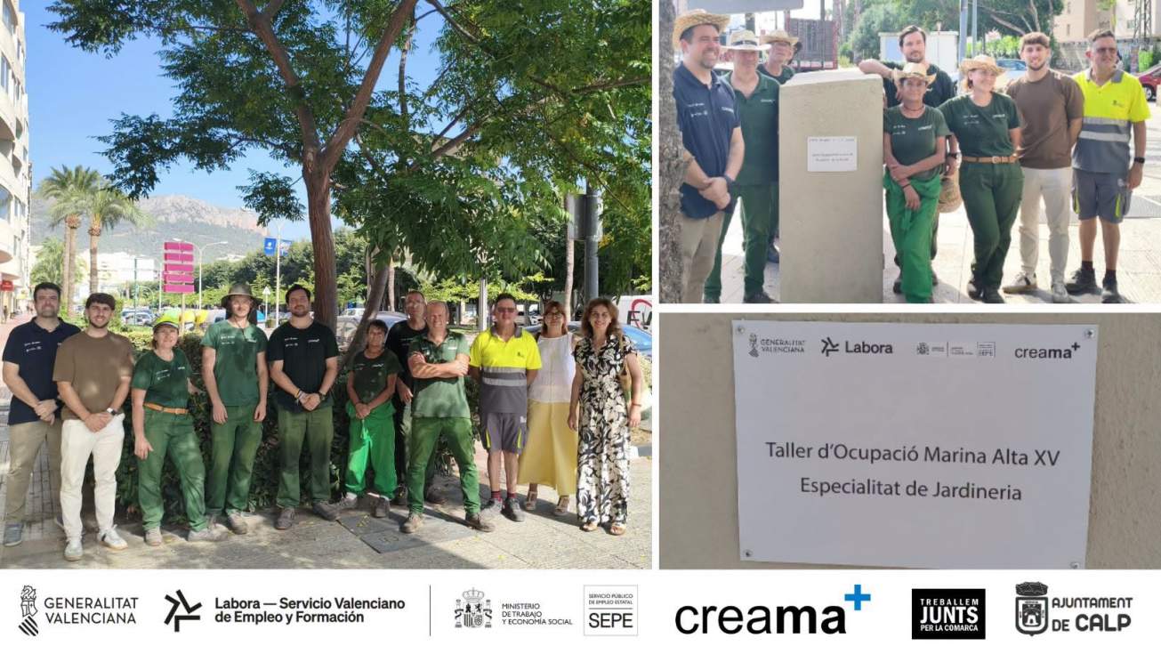 Calp acoge al alumnado del Taller de Empleo Marina Alta XV para continuar su formación práctica en jardinería