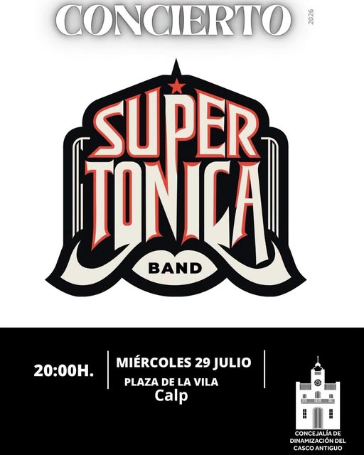 Supertónica Band protagonizará una nueva noche de música en directo en el casco histórico de Calp