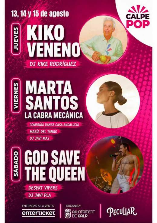 Calpe celebra tres días de música con una nueva edición del Calpe Pop Festival