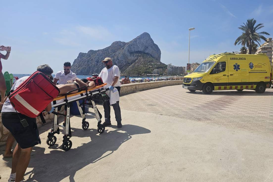 socorrismo playa fossa simulacro Calp