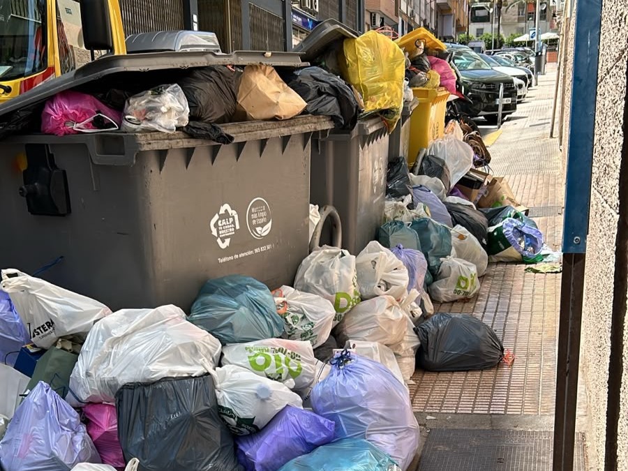 AEMCO pide al Ayuntamiento de Calp medidas urgentes ante la huelga de basura
