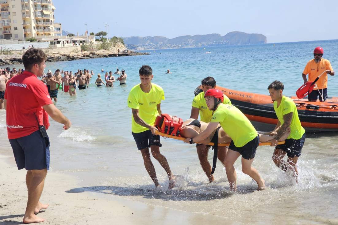 Simulacro Calp socorrismo playa fossa