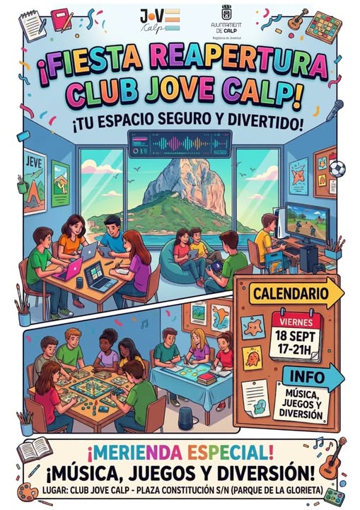 El Club Jove Calp celebra mañana su reapertura con música, videojuegos y una merienda especial