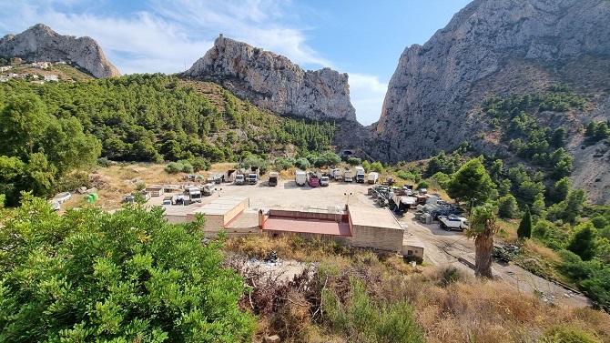 El almacén del servicio de recogida de la basura de Calpe
