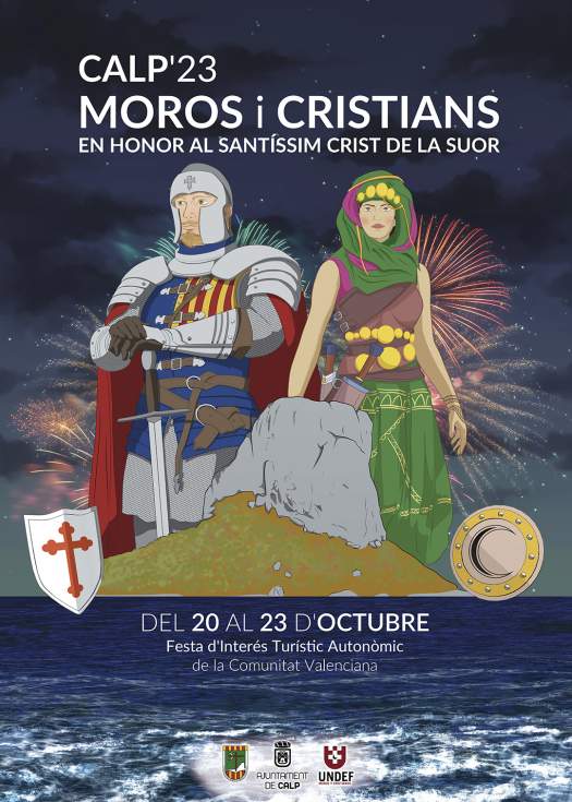 Cartel Moros y Cristianos Calpe 2023