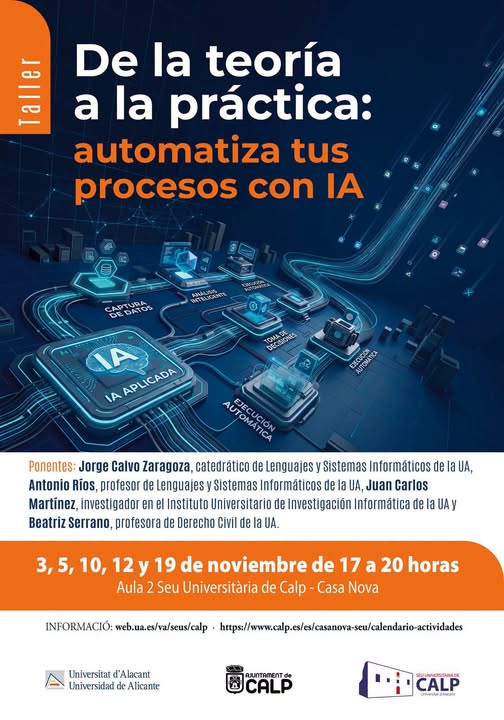 Calp organiza un taller práctico para aprender a automatizar procesos con inteligencia artificial