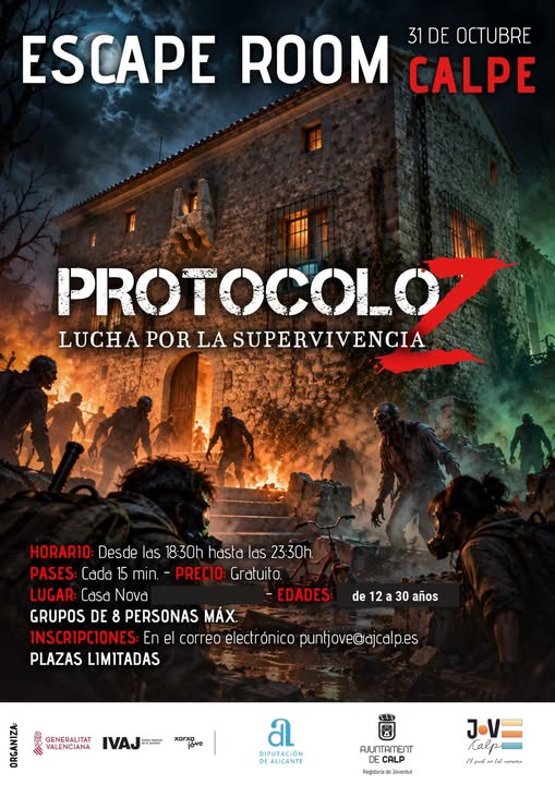 Calp activa el “Protocolo Z” con un escape room de zombis por Halloween