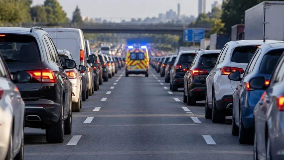 Carril de emergencia en los atascos: la nueva obligación que ya está en vigor en autopistas y autovías