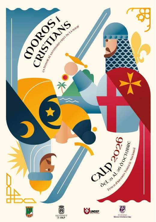 Cartel oficial de los Moros y Cristianos de Calp 2026.