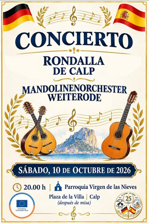 La Rondalla de Calp y la Mandolinenorchester de Weiterode celebran 25 años de hermanamiento con un concierto