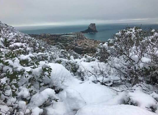 Nevada en Calp, imagen de archivo de 2017