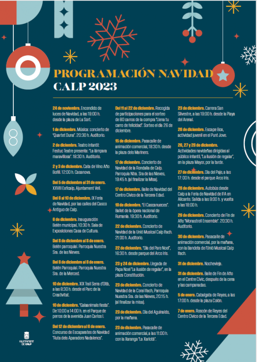 Programación de Navidad Calpe 2023