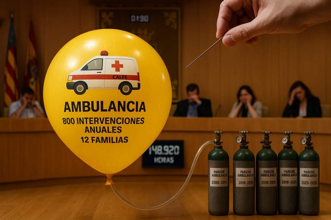 Vecino. La feria de navidad brilla… y la ambulancia desaparece.