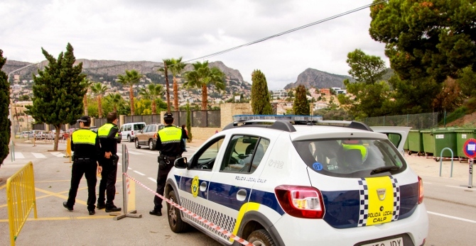 El operativo de la Policía Local de Calp para el uno de noviembre funcionó a la perfección.